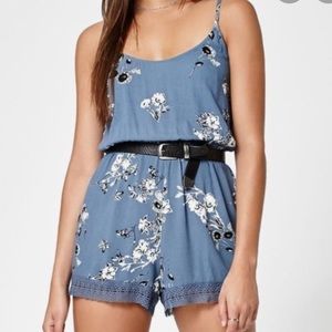 Kendall & Kylie Blue Floral Romper